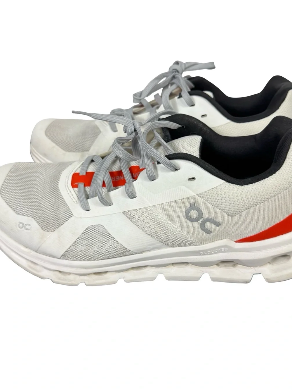 On Cloud Cloudrunner 2 Running Shoes White Undyed Flame Orange Women 8.5